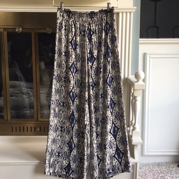 Angie Pants - Angie Wide Leg Flowy pants tribal Palazzo Sz Sm